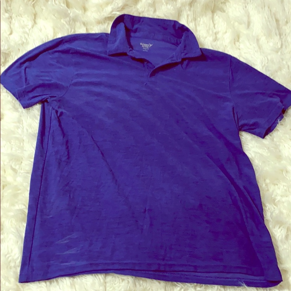 Blue dri fit polo